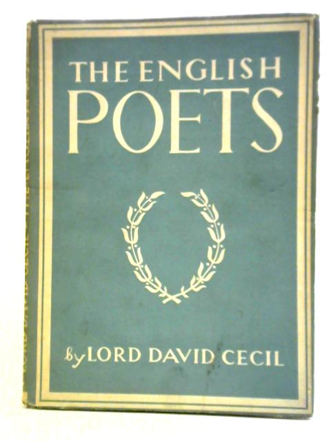 The English Poets By David Cecil