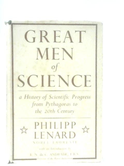 Great Men of Science By Philipp Lenard
