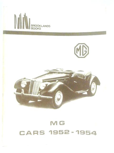 MG Cars 1952-1954 von Anon