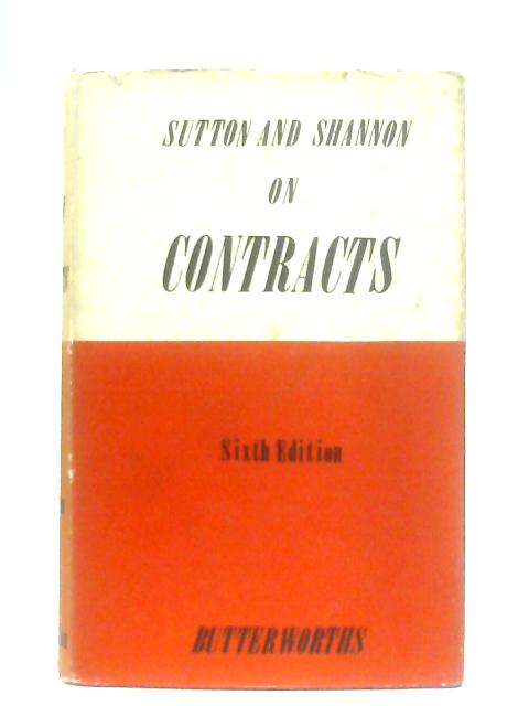 Sutton and Shannon on Contracts By K. W. Wedderburn