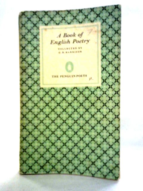 A Book of English Poetry By G.B. Harrison