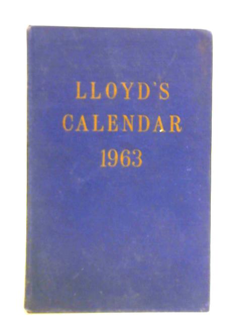 Lloyd's Calendar 1963 By Unstated