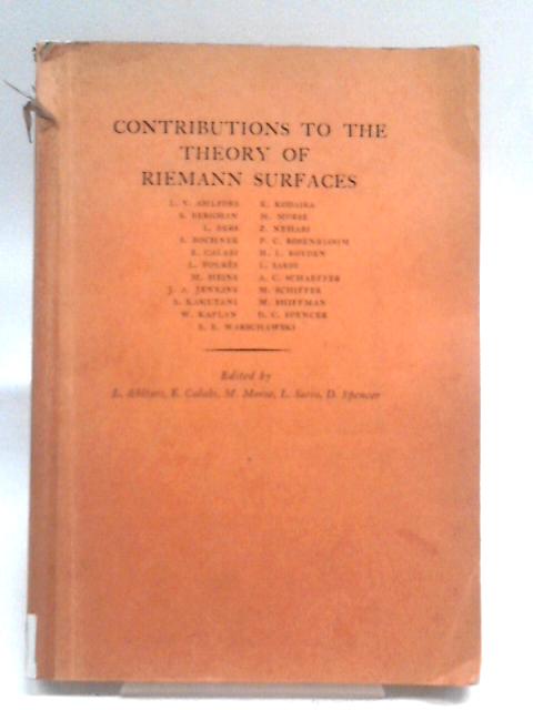 Contributions To the Theory of Riemann S By L.V Ahlfors
