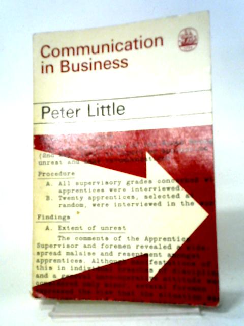 Communication In Business By Peter Little