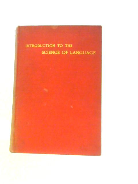 Introduction to the Science of Language Vol. I By A. H. Sayce