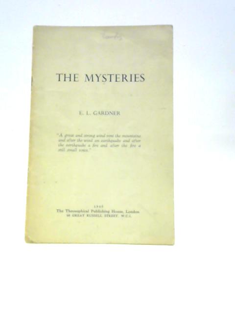 The Mysteries By Edward Lewis Gardner