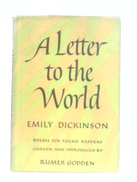 A Letter to the World By Emily Dickinson