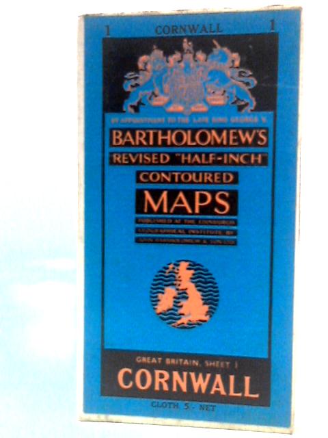 Cornwall - Revised "Half-inch" Contoured Maps Sheet 1 By Unstated