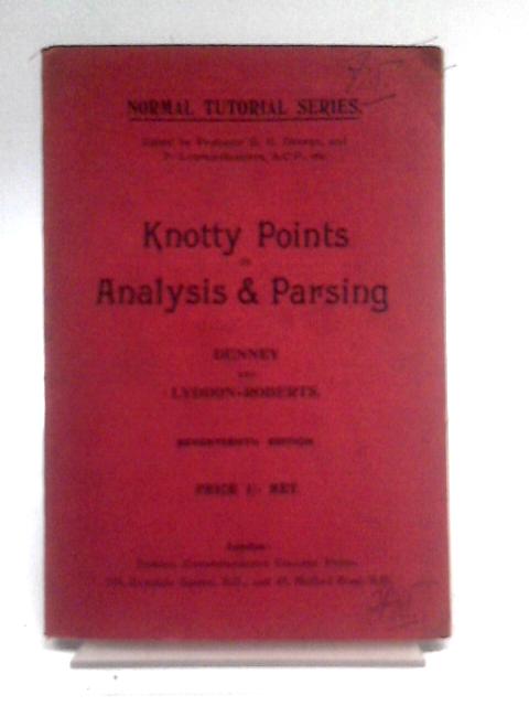 Knotty Points in Analysis and Parsing By E. E. Denney