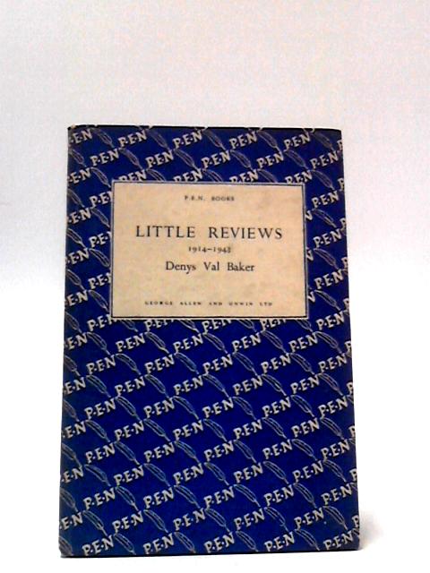 Little Reviews 1914-1943 von Denys Val Baker