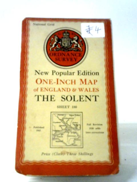 The Solent. One-inch Map of England & Wales New Popular Edition Sheet 180. 1:63360 By Ordnance Survey