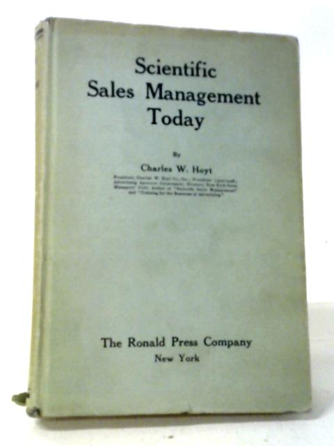 Scientific Sales Management Today By Charles W Hoyt