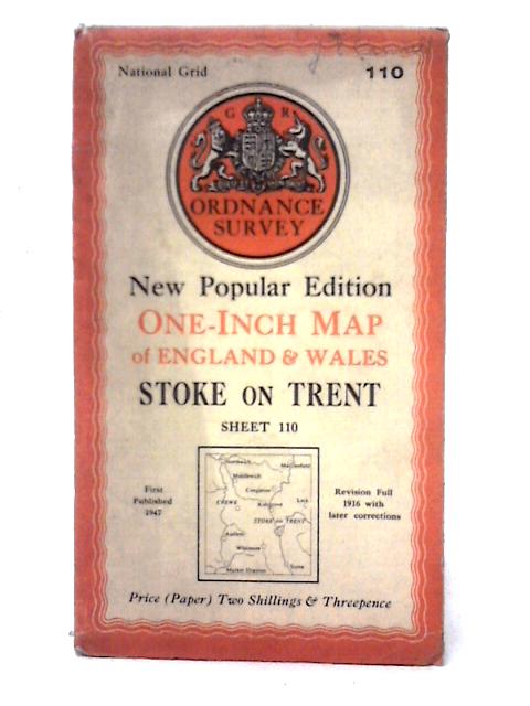 Ordnance Survey One-Inch Map of Great Britain, Seventh Series, Stoke-on-Trent, Sheet 110 By Unstated