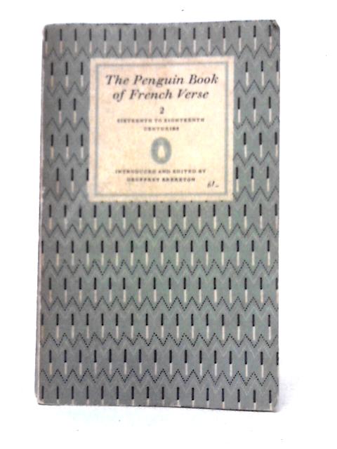 The Penguin Book of French Verse 2 By Geoffrey Brereton