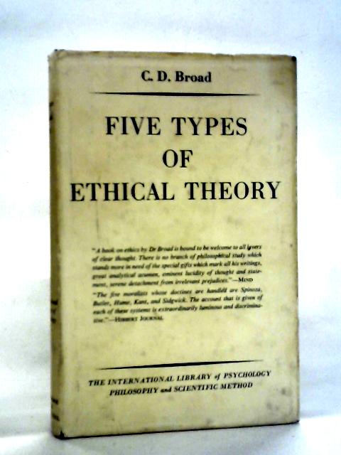 Five Types of Ethical Theory By Broad, C.D.