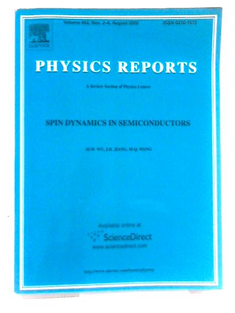 Spin Dynamics in Semiconductors By M.W. Wu, J.H. Jiang