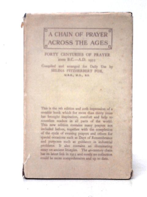 A Chain of Prayer Across the Ages von Selina Fitzherbert Fox (ed)