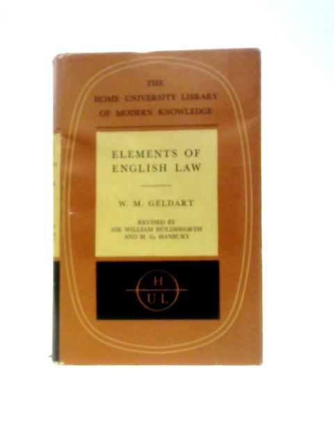 Elements of English Law von William Geldart Et Al.