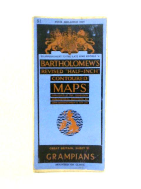 Grampians: Bartholomew's Revised Half-Inch Contoured Maps, Sheet 51 By Bartholomews
