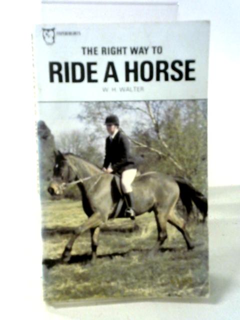 Right Way to Ride a Horse (Paperfronts S.) By William H. Walter