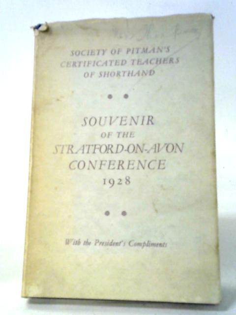 Souvenir Of Stratford-On-Avon Conference 1928 By Anon