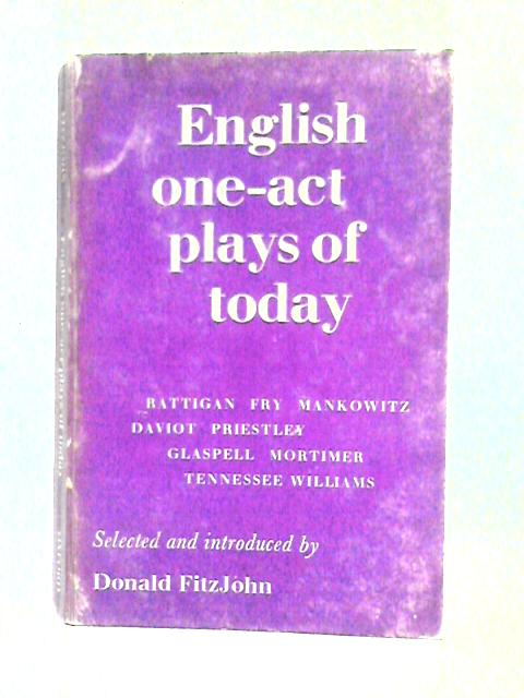 English One-act Plays of Today By Various