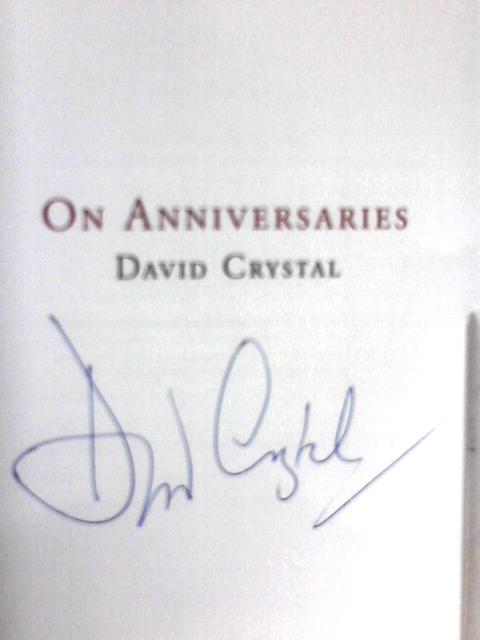 On Anniversaries von David Crystal