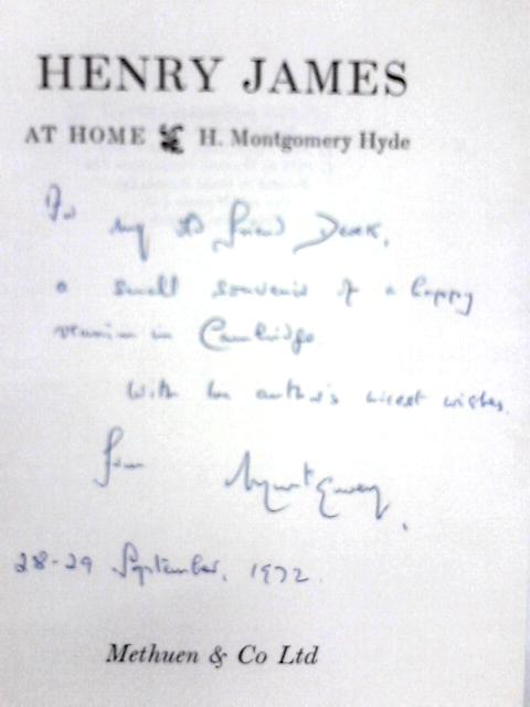 Henry James At Home von H. Montgomery Hyde