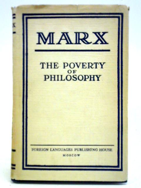 The Poverty of Philosophy von Karl Marx
