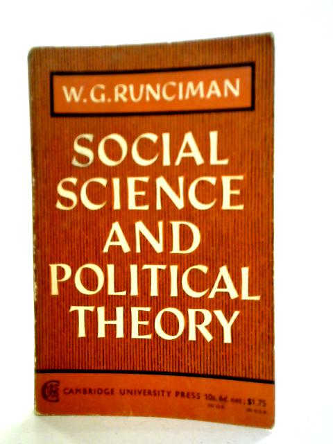 Social Science and Political Theory By W.G. Runciman
