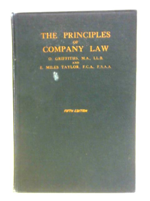 The Principles Of Company Law von Oswald Griffiths