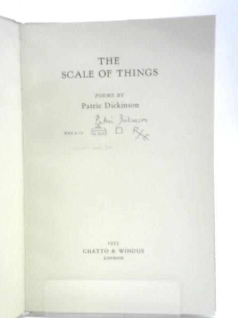 The Scale of Things By Patric Dickinson