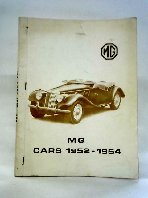 MG Cars 1952-1954 By R M Clarke Ed.
