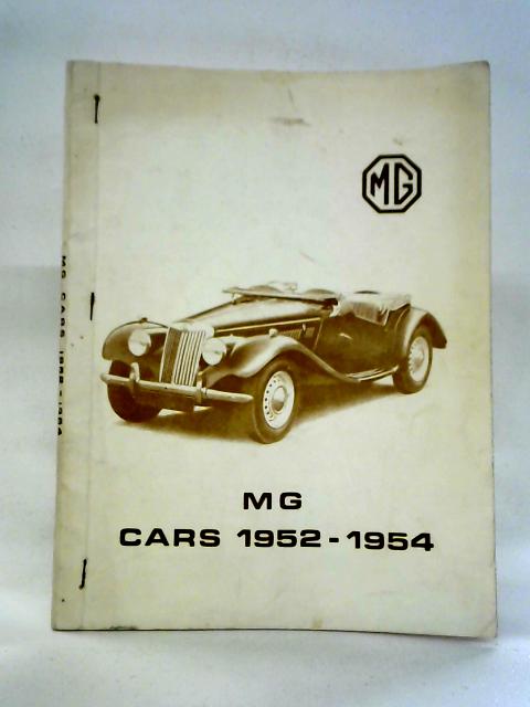 MG Cars 1952-1954 von R M Clarke Ed.