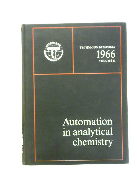 Automation in Analytical Chemistry Vol II von Various