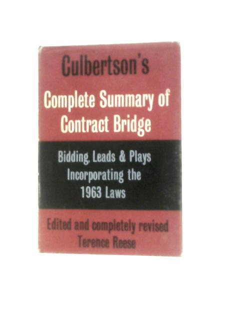 Culbertson's Complete Summary Of Contract Bridge By Terence Reese (Ed.)