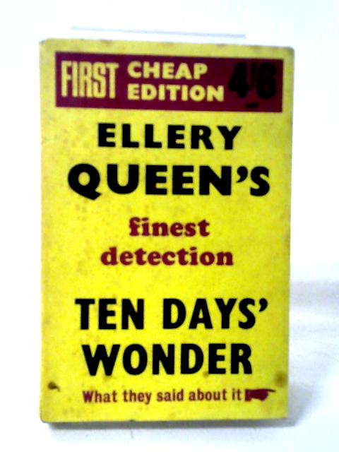 Ten Days' Wonder By Ellery Queen