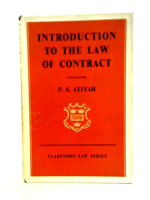 An Introduction to the Law of Contract By P.S. Atiyah