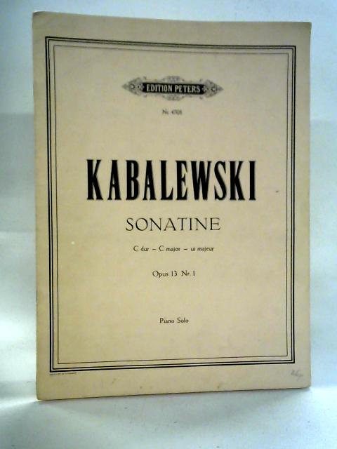Sonatina in C Major: Opus 13, No. 1 - Piano Solo par Kabalewski