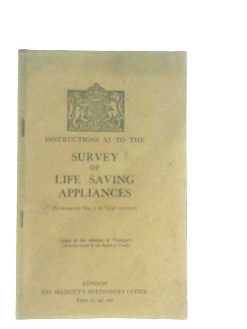Survey of Life Saving Appliances By Anon