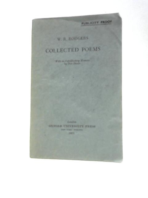Collected Poems By W. R. Rodgers