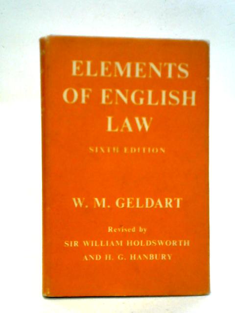 Elements of English Law By William Geldart