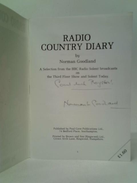 Radio Country Diary von Norman Goodland