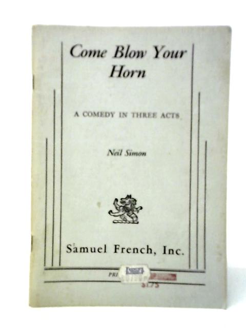 Come Blow Your Horn By Neil Simon