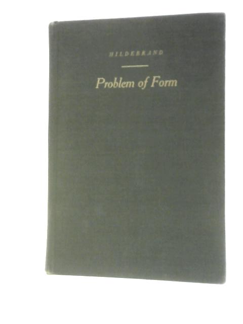 The Problem of Form in Painting and Sculpture By Adolf Hildebrand