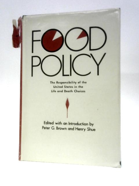 Food Policy von Peter G.Brown