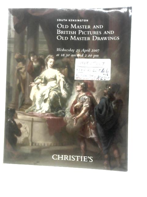 Old Master and British Pictures and Old Master Paintings par Unstated