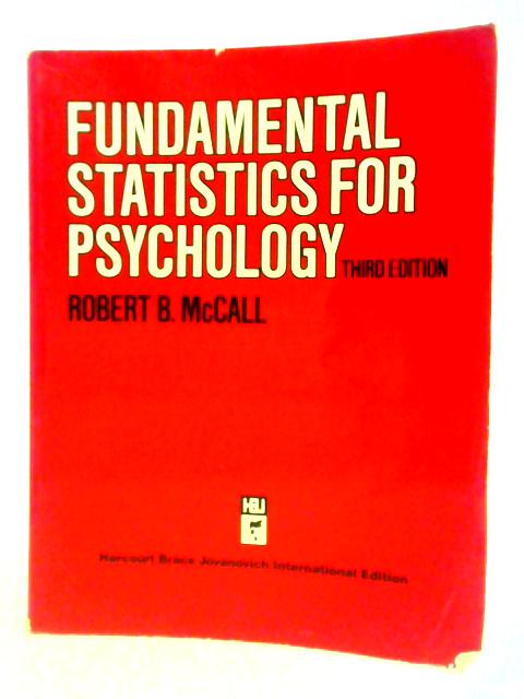 Fundamental Statistics for Psychology par Robert B. McCall