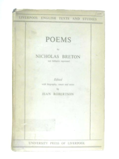 Poems (English Texts & Studies) By Nicholas Breton