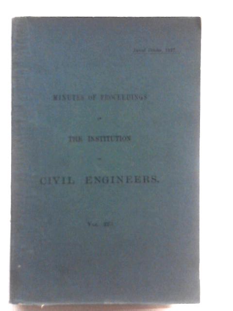 Minutes Of Proceedings of The Institution of Civil Engineers. Vol. 233 By H. H. Jeffcott
